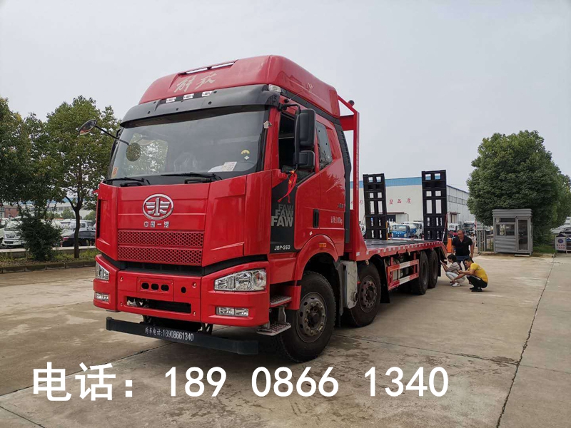 解放J6前四后八平板運輸車圖片